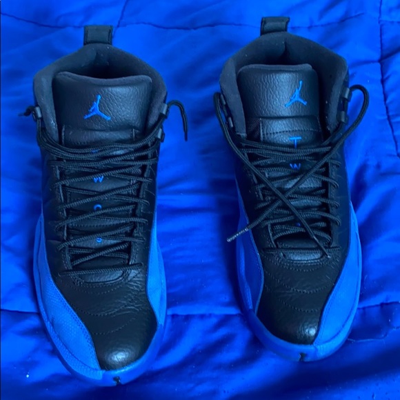 Blue and black Jordan 12s - Picture 3 of 3